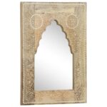 Miroir peint à la main 40x55 cm Bois de manguier solide – Image 7