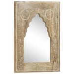 Miroir peint à la main 40x55 cm Bois de manguier solide – Image 8