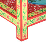 Table console peinte à la main 80x35x75 cm Bois de manguier – Image 6