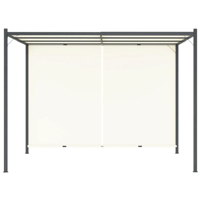 Pergola avec toit réglable Crème Blanc 3x3 m Acier – Image 3