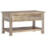 Table basse 82x52x47 cm Bois de manguier massif – Image 10