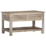 Table basse 82x52x47 cm Bois de manguier massif – Image 9