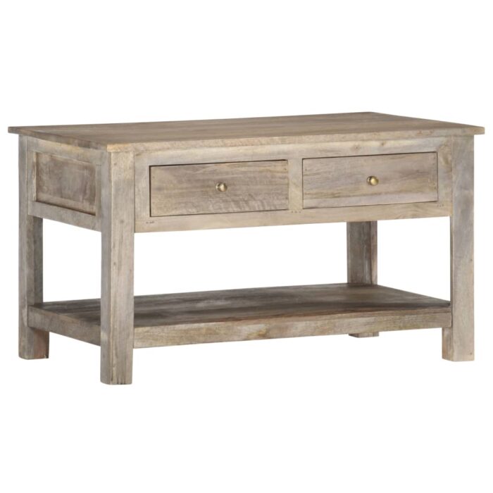 Table basse 82x52x47 cm Bois de manguier massif – Image 9