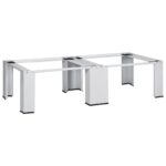 Socle double pour lave-linge et sèche-linge Blanc