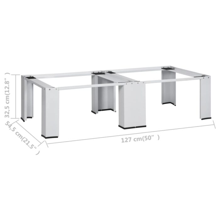 Socle double pour lave-linge et sèche-linge Blanc – Image 5