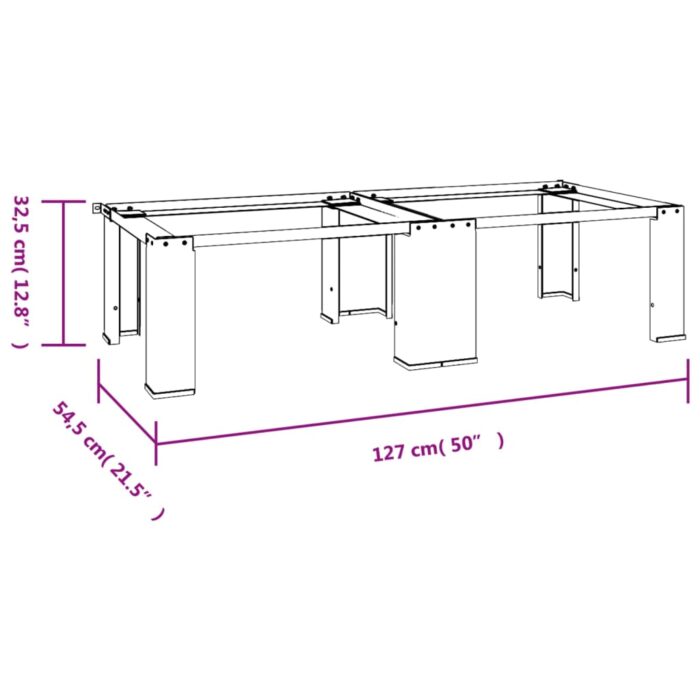 Socle double pour lave-linge et sèche-linge Blanc – Image 6