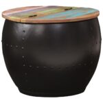 Table basse 53x43 cm Bois de récupération massif – Image 10