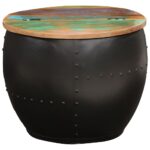 Table basse 53x43 cm Bois de récupération massif – Image 2