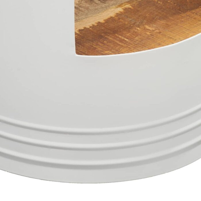 Table basse 43x55 cm Bois de manguier solide – Image 3