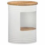 Table basse 43x55 cm Bois de manguier solide – Image 7