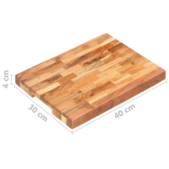 Planche à découper 40x30x4 cm Bois d'acacia massif – Image 6