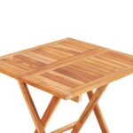 Table de bistro pliable 60x60x65 cm Bois de teck solide – Image 4