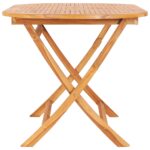 Table pliable de jardin 160x80x75 cm Bois de teck solide – Image 2