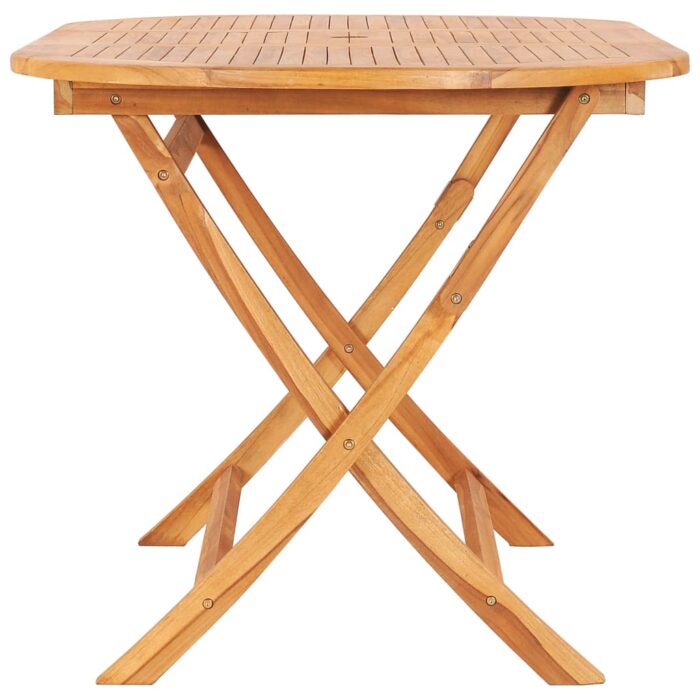 Table pliable de jardin 160x80x75 cm Bois de teck solide – Image 2