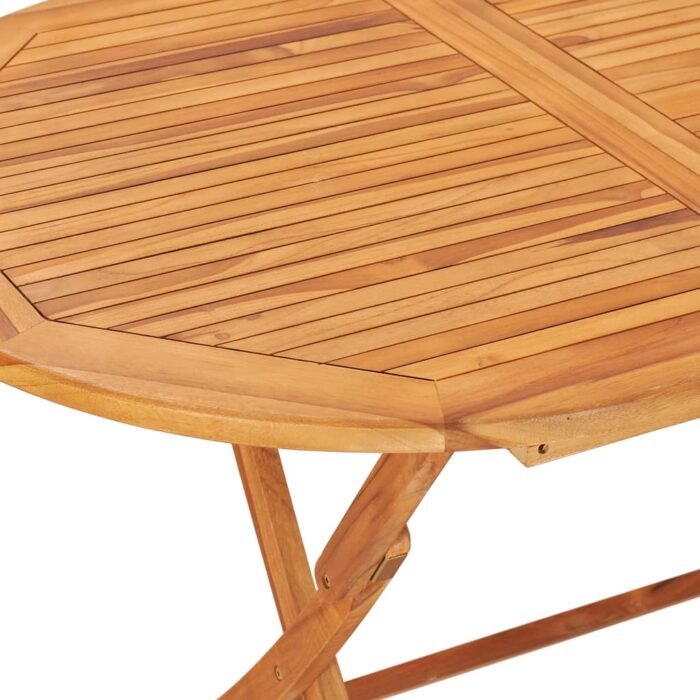 Table pliable de jardin 160x80x75 cm Bois de teck solide – Image 3