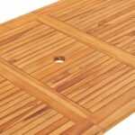 Table pliable de jardin 160x80x75 cm Bois de teck solide – Image 4