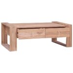 Table basse 110x60x40 cm Bois de teck massif – Image 2