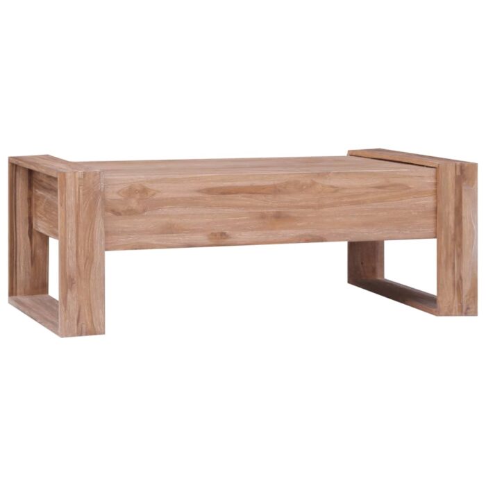 Table basse 110x60x40 cm Bois de teck massif – Image 5