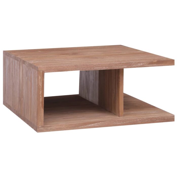 Table basse 70x70x30 cm Bois de teck massif – Image 1