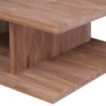 Table basse 70x70x30 cm Bois de teck massif – Image 4