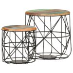 Tables basses 2 pcs Bois de récupération massif – Image 6