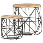 Tables basses 2 pcs Bois solide de manguier – Image 10