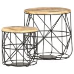 Tables basses 2 pcs Bois solide de manguier – Image 7