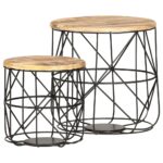 Tables basses 2 pcs Bois solide de manguier – Image 8