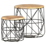 Tables basses 2 pcs Bois solide de manguier – Image 9