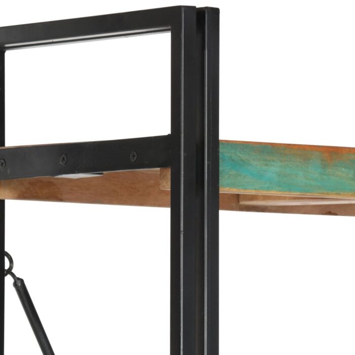 Bibliothèque 5 niveaux 90x30x180 cm Bois solide de récupération – Image 3