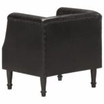 Fauteuil Noir Cuir véritable – Image 4