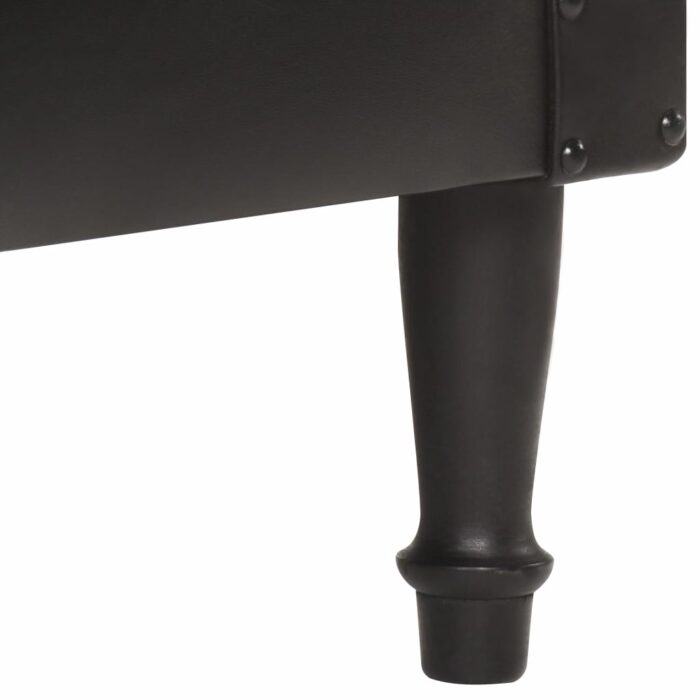 Fauteuil Noir Cuir véritable – Image 6