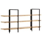 Bibliothèque à 3 niveaux 160x31x80 cm Bois de manguier massif – Image 10