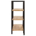 Bibliothèque à 3 niveaux 160x31x80 cm Bois de manguier massif – Image 2