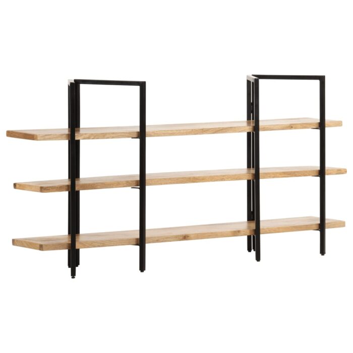 Bibliothèque à 3 niveaux 160x31x80 cm Bois de manguier massif – Image 7