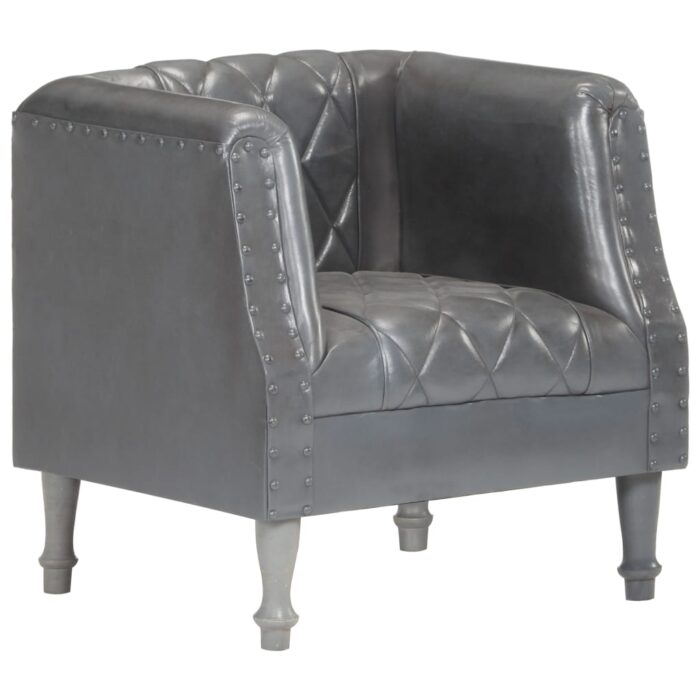 VXL8719883827179_a_en_hd_1.jpg Chaise cabriolet Gris Cuir véritable de chèvre – Image 1