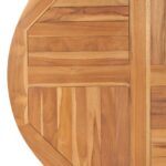 Dessus de table Bois de teck solide Rond 2,5 cm 90 cm – Image 4