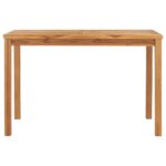 Table à dîner de jardin 120x70x77 cm Bois de teck solide – Image 2