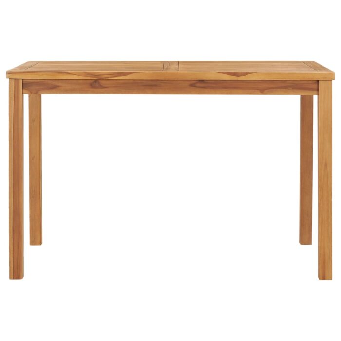 Table à dîner de jardin 120x70x77 cm Bois de teck solide – Image 2