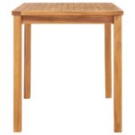 Table à dîner de jardin 120x70x77 cm Bois de teck solide – Image 3