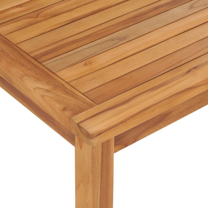 Table à dîner de jardin 120x70x77 cm Bois de teck solide – Image 4