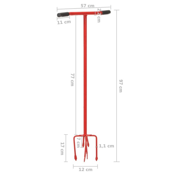 Griffe de jardin Rouge Acier – Image 6