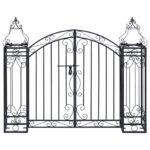 Portillon ornemental de jardin Fer forgé 122x20,5x100 cm