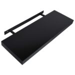 Étagères murales flottantes 2 pcs Noir 60x20x3,8 cm – Image 2