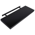 Étagères murales flottantes 2 pcs Noir 80x20x3,8 cm – Image 2