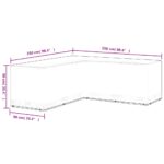 Housse de salon de jardin Forme de L 12 œillets 250x250x90 cm – Image 6