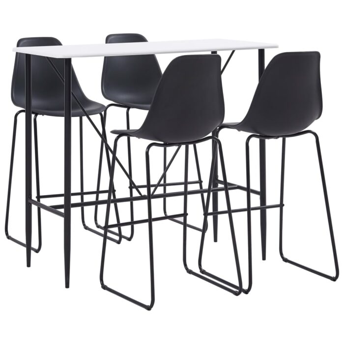 Ensemble de bar 5 pcs Plastique Noir – Image 1