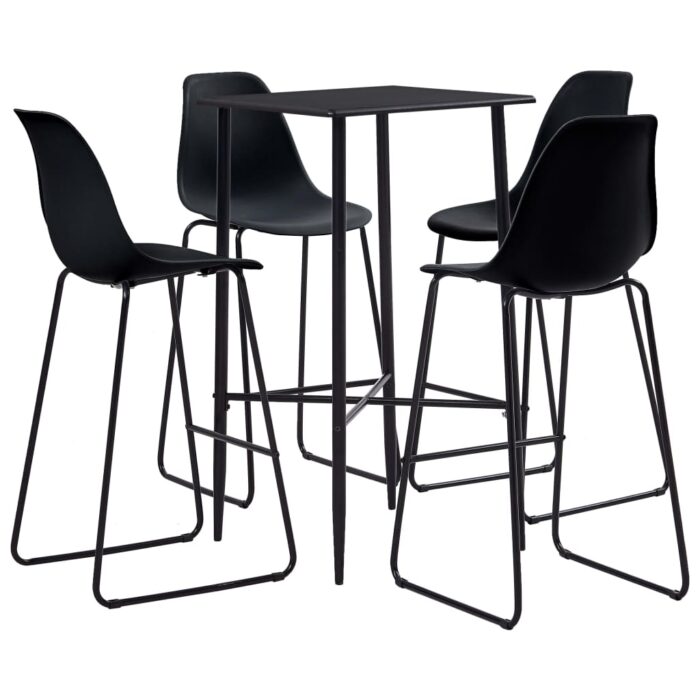 Ensemble de bar 5 pcs Plastique Noir – Image 1