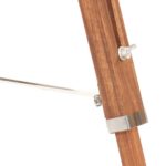 Lampadaire à trépied Marron miel et noir Bois de teck 141 cm – Image 5