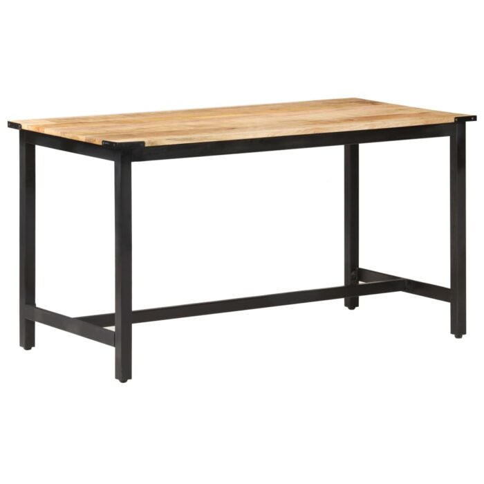 Table à manger 140x70x76 cm Bois de manguier brut massif – Image 10